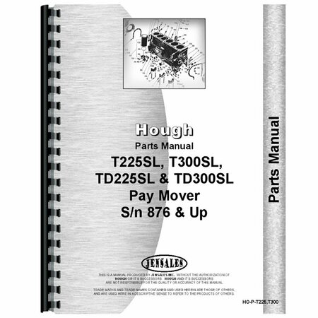 AFTERMARKET Payloader Parts Manual for Hough TD300SL RAP73009
